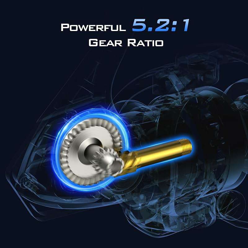 KastKing Centron & Centron Lite Spinning Reels, Size 500 is Perfect for Ice Fishing, Up to 17.5 Max Drag, 5.2:1 Gear Ratio, Ultra Smooth Powerful, CNC Aluminum Spool, 9+1 BB Light Weight - Image 6