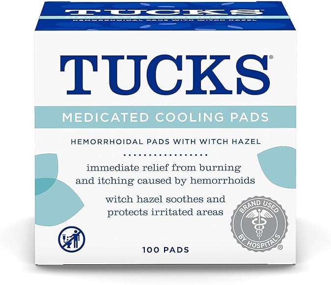 TUCKS Medicated Cooling Pads, 100 Count – Hemorrhoid Pads with Witch Hazel, Cleanses Sensitive Areas, Protects from Irritation, Hemorrhoid Treatment, Medicated Pads Used by Hospitals - Image 1