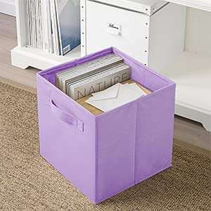 ShellKingdom Storage Bins, Foldable Fabric Storage Cubes And Cloth Storage Organizer Drawer For Closet And Toys Storage, 6 Pack (Lavender) - Image 8