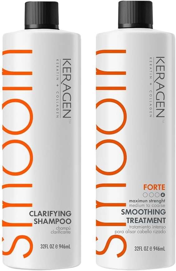 KERAGEN Keratin Smoothing Treatment – Zero-Downtime Straightener, Formaldehyde-Free | Medium to Coarse Hair | Frizz Control, Humidity Resistance, 12-Week Results | Made in USA - Image 1