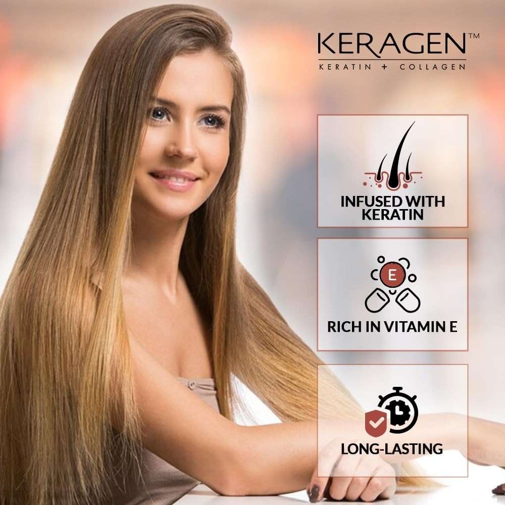 KERAGEN Keratin Smoothing Treatment – Zero-Downtime Straightener, Formaldehyde-Free | Medium to Coarse Hair | Frizz Control, Humidity Resistance, 12-Week Results | Made in USA - Image 5