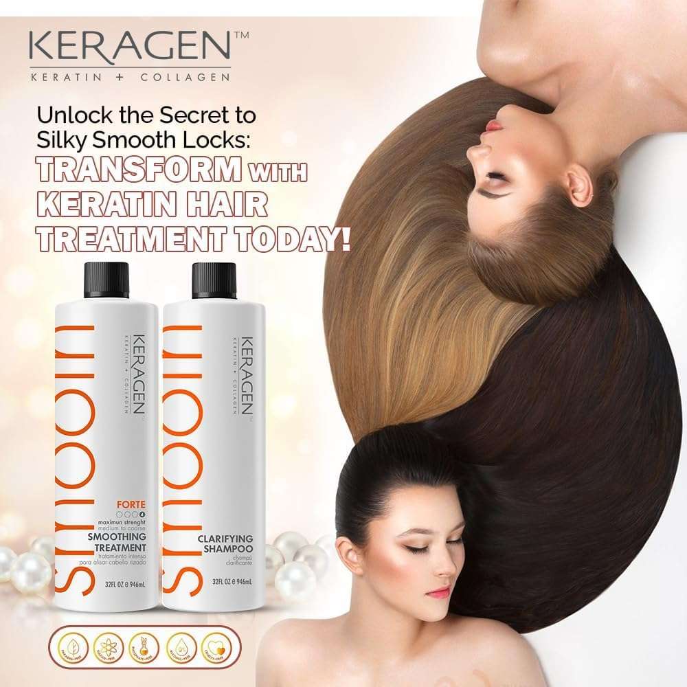KERAGEN Keratin Smoothing Treatment – Zero-Downtime Straightener, Formaldehyde-Free | Medium to Coarse Hair | Frizz Control, Humidity Resistance, 12-Week Results | Made in USA - Image 6