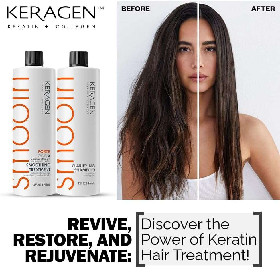 KERAGEN Keratin Smoothing Treatment – Zero-Downtime Straightener, Formaldehyde-Free | Medium to Coarse Hair | Frizz Control, Humidity Resistance, 12-Week Results | Made in USA - Image 7