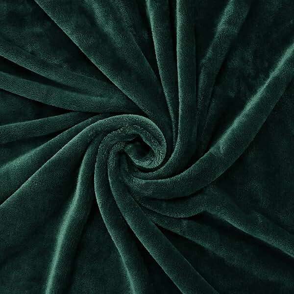 Exclusivo Mezcla Fleece Throw XL Blanket for Couch, Sofa, Super Soft and Warm Forest Green Blankets, All Season, Cozy, Plush, Lightweight, 50x70 Inches - Image 9