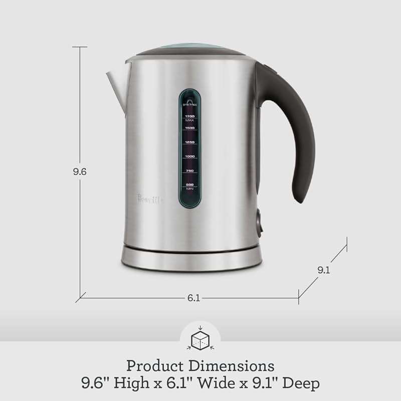 Breville BKE700BSS Soft Top Pure Hot Water Kettle, 7 Cup, Brushed Stainless Steel - Image 3