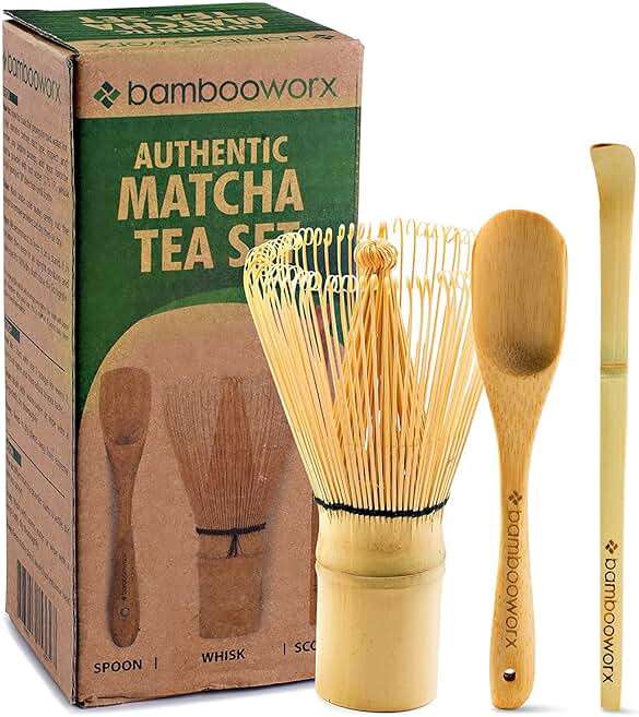 BambooWorx Matcha Whisk Set - (Chasen), Traditional Scoop (Chashaku), Tea Spoon. The Perfect Sets to Prepare a Traditional Cup of Japanese Tea, Handmade from 100% Natural Bamboo - Image 9