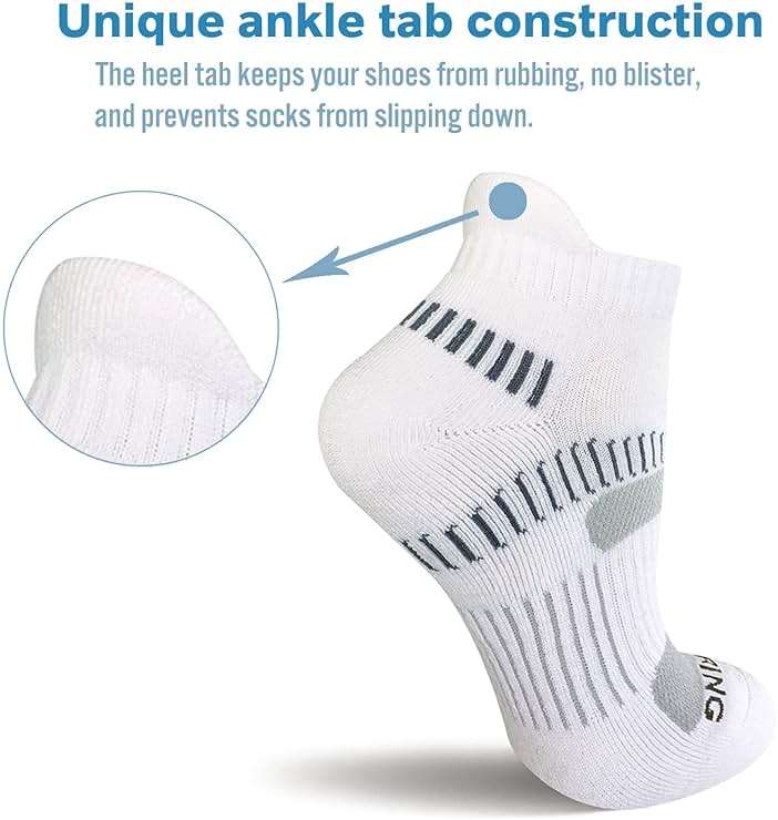 BERING Women's Athletic Running Cushioned Ankle Socks (6 Pairs) - Image 3