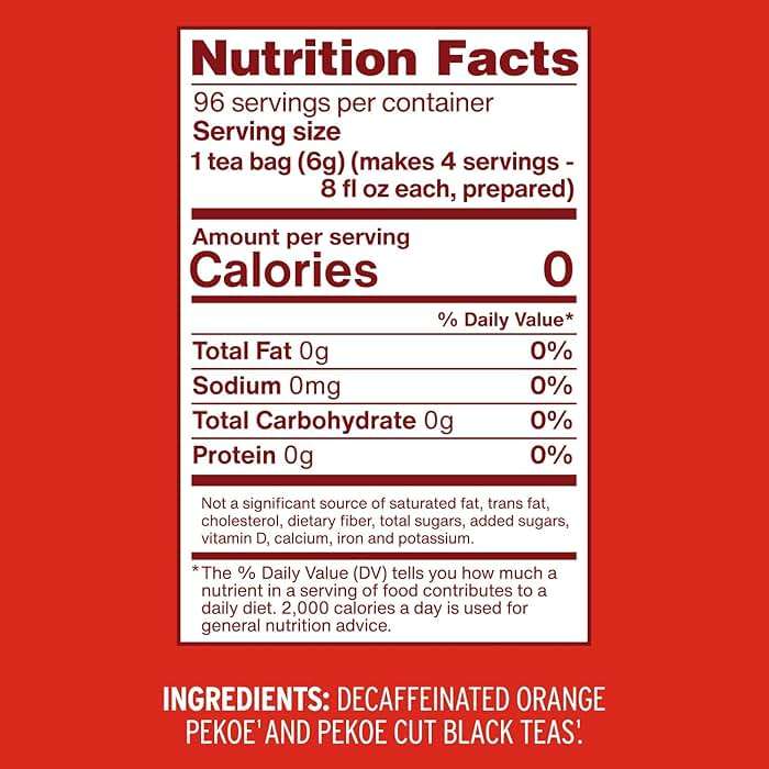 Luzianne Decaffeinated Iced Tea Bags, Family Size, 24ct Box (Pack of 6) - Image 2