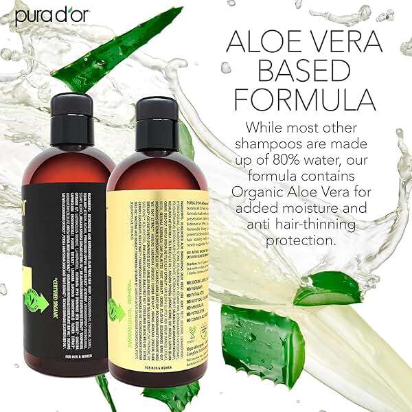 PURA D'OR Advanced Therapy Biotin Shampoo & Hair Regrowth Conditioner Set For Hair Thinning, CLINICALLY TESTED Effective Thickening Results, For Women & Men, Invigorating Forest Scent, 16oz x2 - Image 3