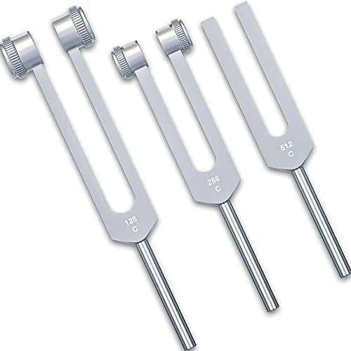 SURGICAL ONLINE Aluminum Sensory Tuning Forks C 128, C 256, C 512, Diagnostic Instruments 3 Pcs - Image 1