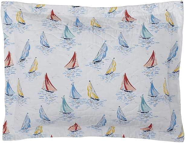 Laura Ashley - King Quilt Set, Cotton Reversible Bedding with Matching Shams, Home Decor Ideal for All Seasons (Ahoy Blue, King) - Image 4