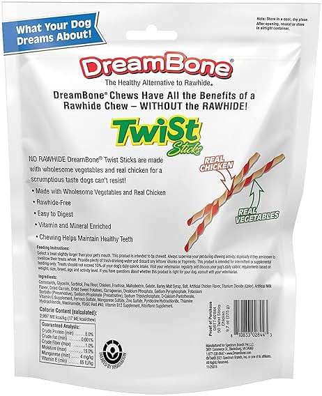 DreamBone Twist Sticks Chews for Dogs, Treat Your Dog to Easy-to-Digest Rawhide-Free Chews Made with Real Vegetables and Chicken, 50 Count - Image 3
