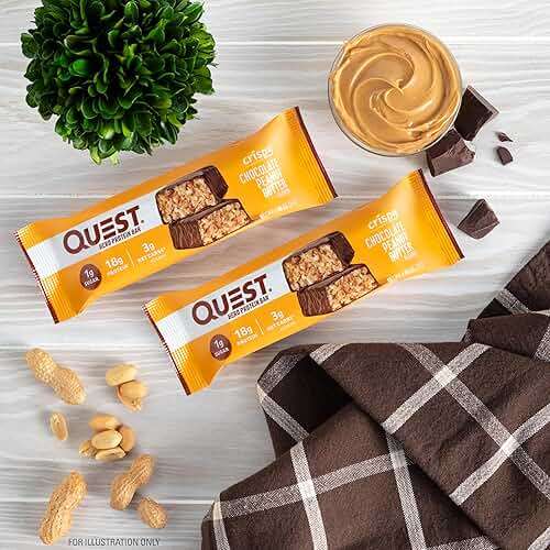 Quest Nutrition Crispy Chocolate Peanut Butter Hero Protein Bar, 18g Protein, 1g Sugar, 3g Net Carb, Gluten Free Protein Snack, Keto Friendly, 12 Count - Image 5