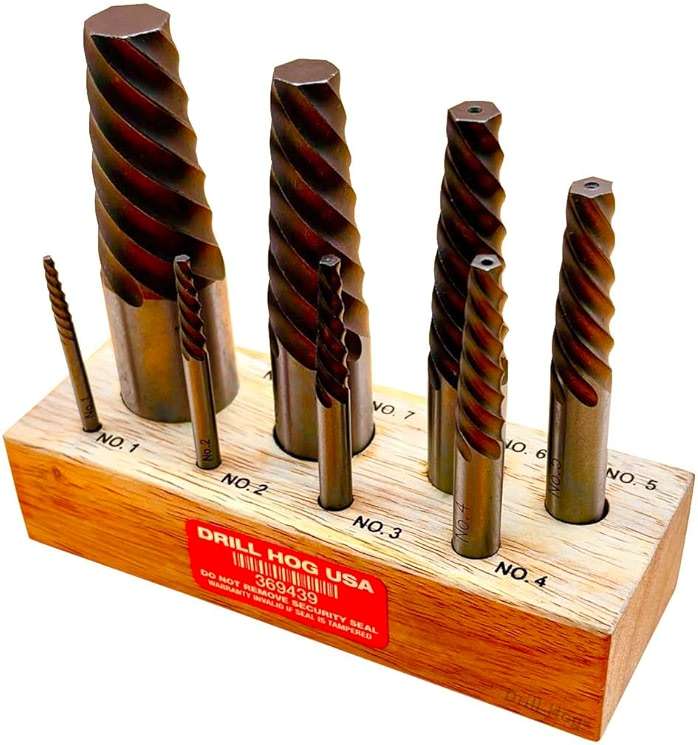 Drill Hog USA 8 Pc Spiral Easy Out Set Round Screw Extractor - Image 2