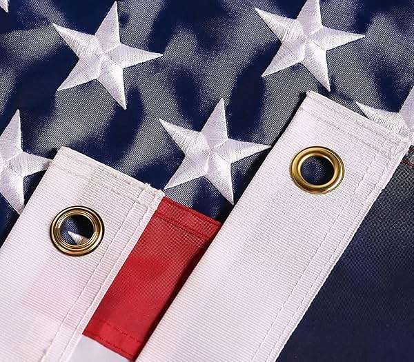 American Flag 4x6 ft: Long Lasting US Flag, Heavy Duty Nylon, Embroidered Stars, Sewn Stripes, Brass Grommets, UV Protection Perfect for Outdoors! USA Flag - Image 4