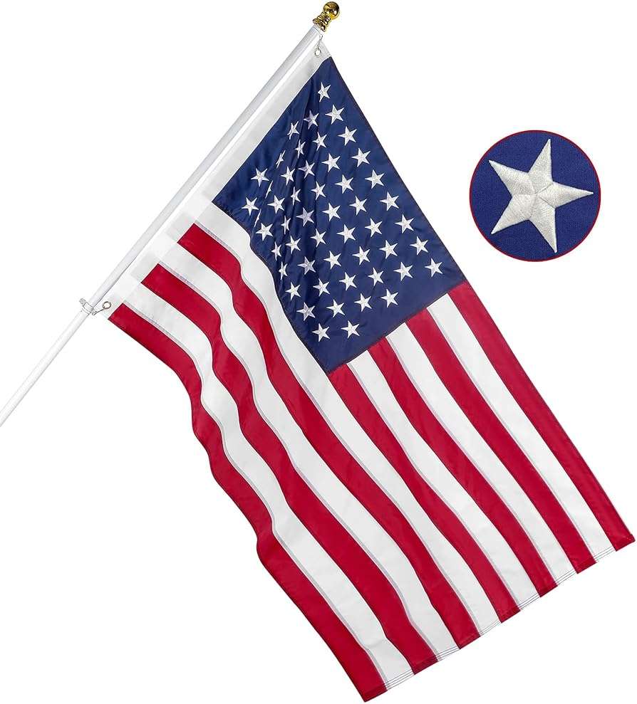 American Flag 4x6 ft: Long Lasting US Flag, Heavy Duty Nylon, Embroidered Stars, Sewn Stripes, Brass Grommets, UV Protection Perfect for Outdoors! USA Flag - Image 6