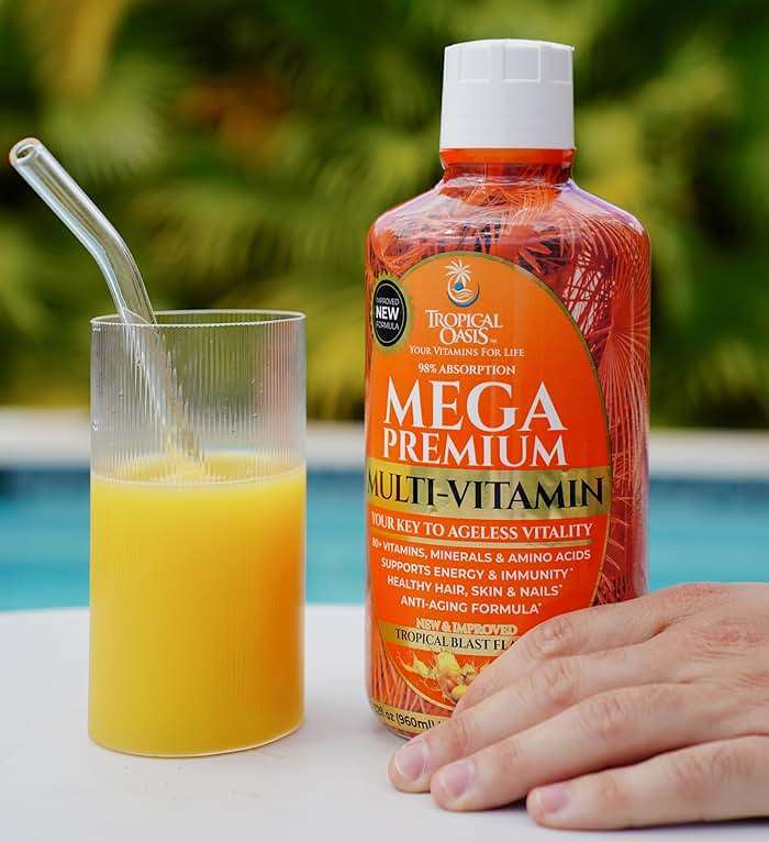 Mega Premium Liquid Multivitamin | Natural Immune Support Vitamin w/ 1333% Vitamin C, 200% D3, Zinc + 20 Vitamins, 70 Minerals, & 21 Amino Acids | Sugar Free | Orange Flavor | 98% Absorption | 32 Serv - Image 6