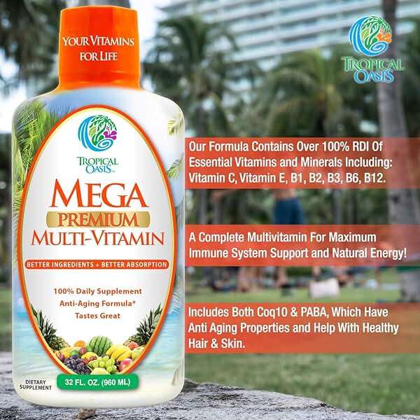 Mega Premium Liquid Multivitamin | Natural Immune Support Vitamin w/ 1333% Vitamin C, 200% D3, Zinc + 20 Vitamins, 70 Minerals, & 21 Amino Acids | Sugar Free | Orange Flavor | 98% Absorption | 32 Serv - Image 7