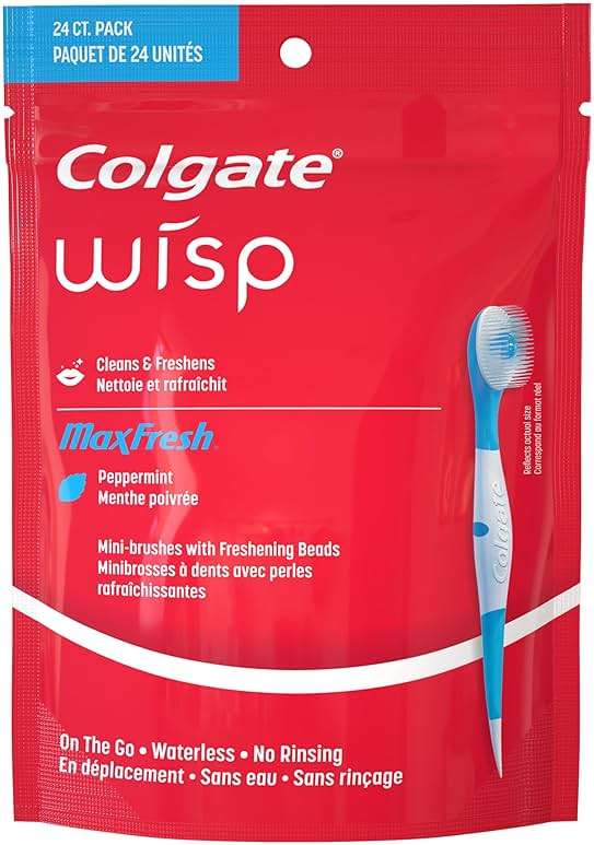 Colgate Max Fresh Wisp Disposable Mini Travel Toothbrushes, Peppermint, 24 Count (Pack of 4) - Image 8