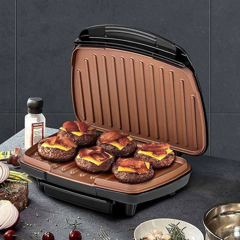 Health and Home 2-Serving Classic Plate Grill Maker and Panini Press, Black, KS-306 - Image 2