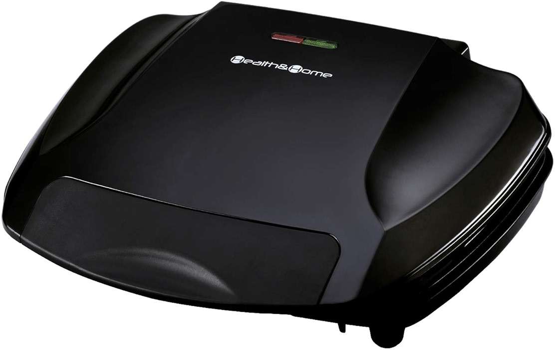 Health and Home 2-Serving Classic Plate Grill Maker and Panini Press, Black, KS-306 - Image 3