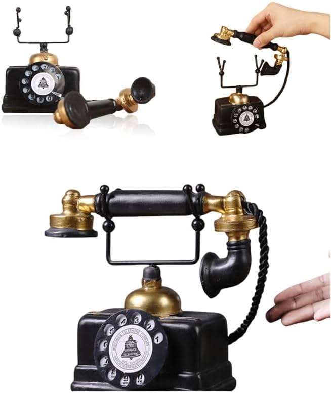 Retro Phone Model Small Creative European Resin Rotary Dial Telephone, Coffee Shop, Bar, Showcase, Home Decoration Props - Image 7