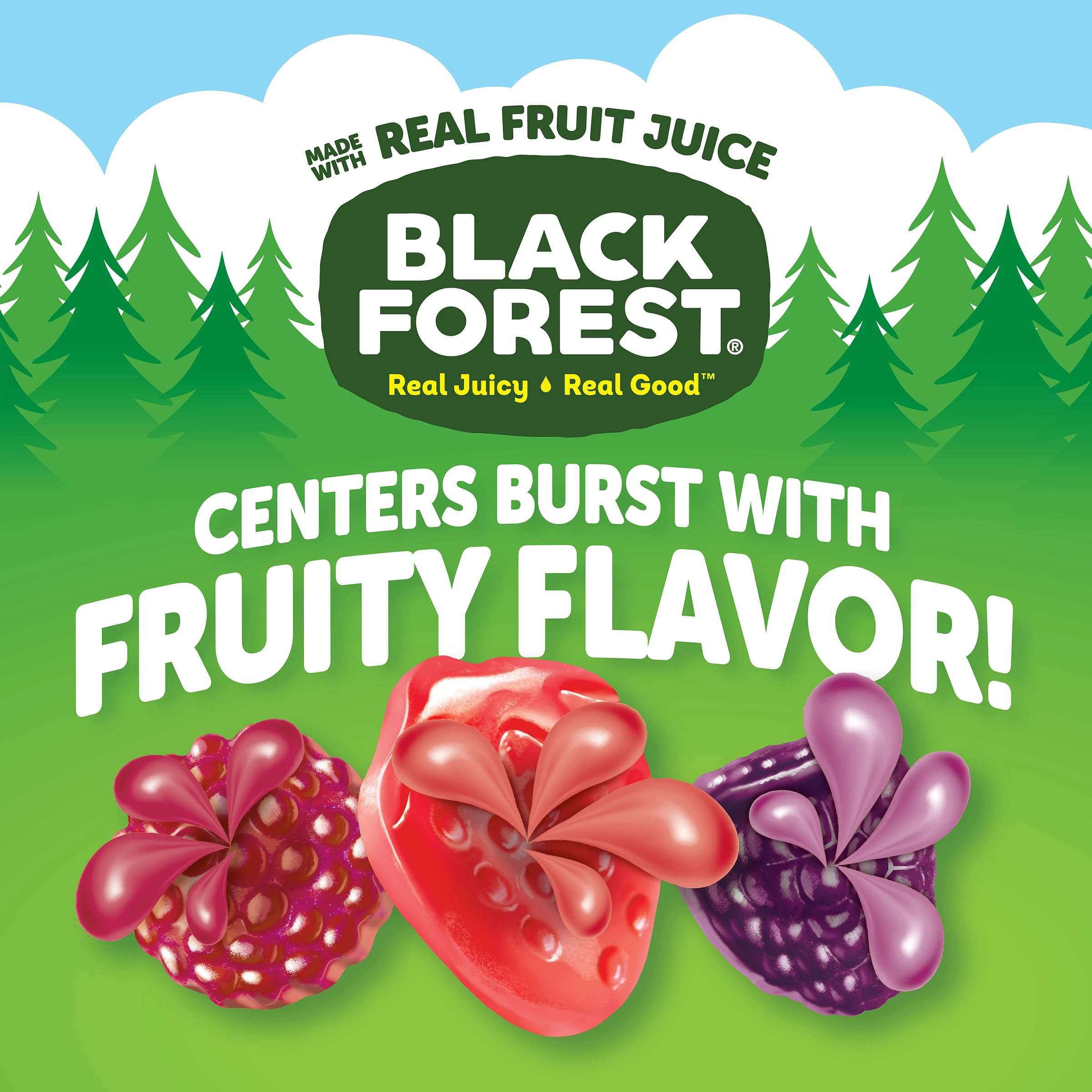 Black Forest Juicy Burst Fruit Snacks, Berry Medley, 0.8 Ounce Pouches (40 Count) - Image 5