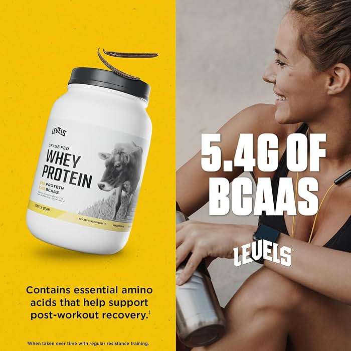 Levels Grass Fed Whey Protein Powder, No Artificials, 24G of Protein, Vanilla Bean, 2LB - Image 5