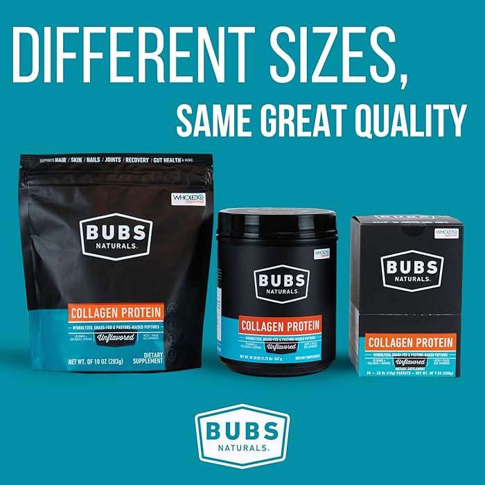 BUBS Naturals Collagen Peptides Powder, Collagen for Women & Men, Hydrolyzed Peptides, Unflavored Pasture Raised Grass Fed, Paleo Keto Friendly, Supports Hair Skin & Joint Health (20 oz) 28 Servings - Image 9
