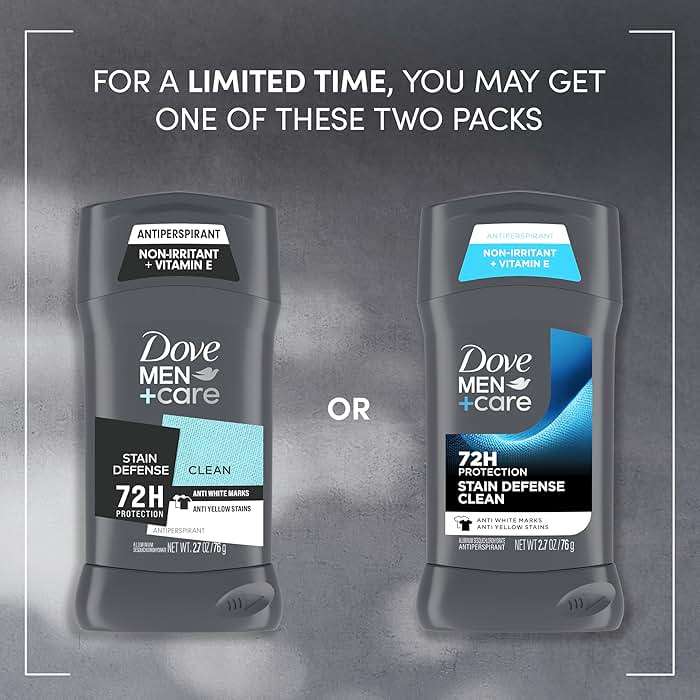 Dove Men+Care Deodorant Stick 4 Count Stain Defense Clean for Men, Anti-white Marks & Anti-yellow Stains with 72-hour Sweat and Odor Protection 2.7 oz - Image 3