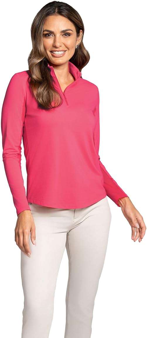 IBKUL Athleisure Wear Sun Protective UPF 50+ Icefil Cooling-Solid Long Sleeve Mock Neck Top-80000 - Image 6