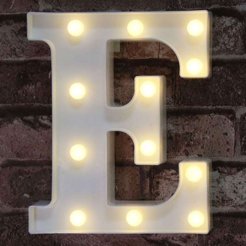 Pooqla LED Marquee Letter Lights Sign, Light Up Alphabet Letter for Home Party Wedding Decoration E - Image 8