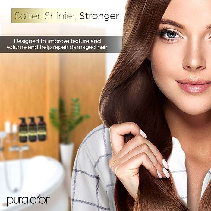 PURA D'OR Advanced Therapy Conditioner (16oz) For Increased Moisture, Strength, Volume & Texture, No Sulfates, Contains Argan Oil & Biotin, All Hair Types, Men & Women (Packaging May Vary) - Image 4