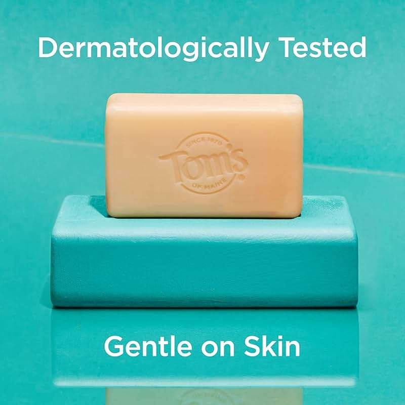 Tom’s of Maine Natural Beauty Bar Soap For Women and Men, Fragrance Free, Sensitive Skin, 5 oz Bar (Pack of 6) - Image 5