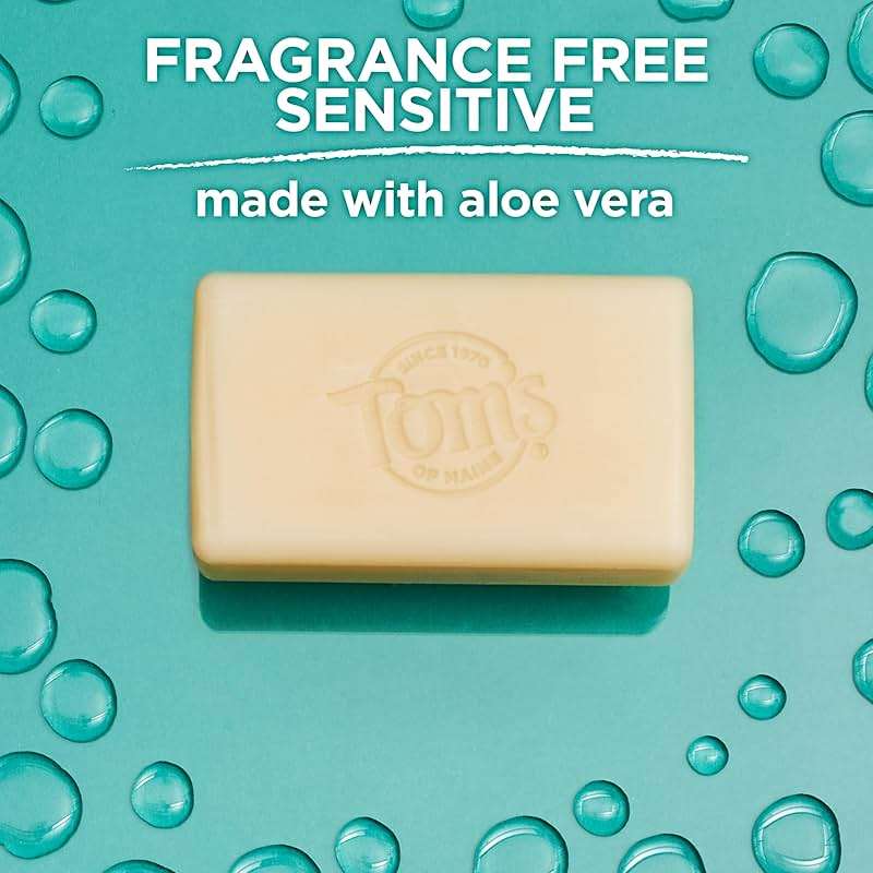 Tom’s of Maine Natural Beauty Bar Soap For Women and Men, Fragrance Free, Sensitive Skin, 5 oz Bar (Pack of 6) - Image 6