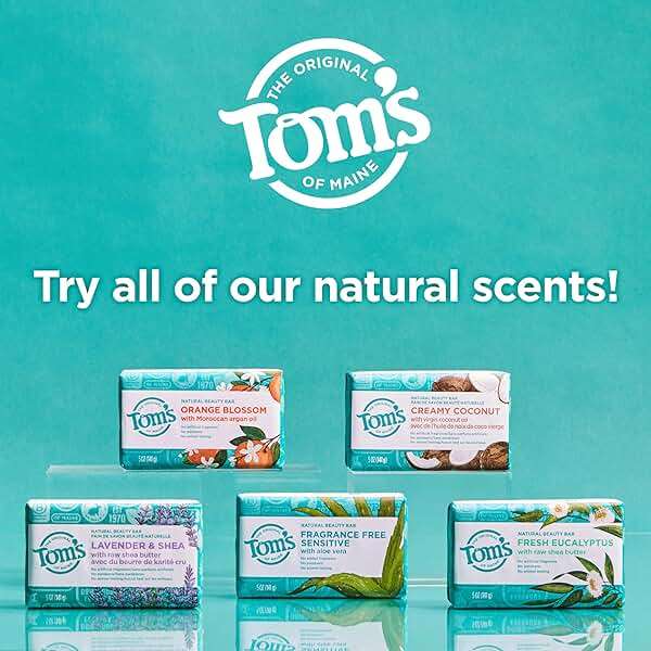 Tom’s of Maine Natural Beauty Bar Soap For Women and Men, Fragrance Free, Sensitive Skin, 5 oz Bar (Pack of 6) - Image 7