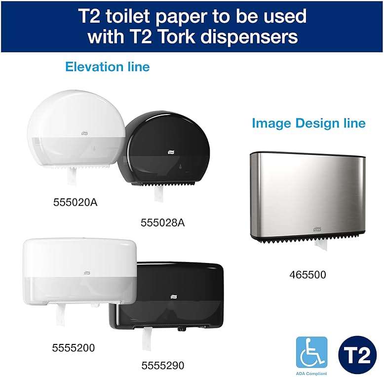 Tork Mini Jumbo Bath Tissue Roll - Toilet Paper Towels with Advanced Soft Quality, Compatible with T2 Tork Dispenser, 12 rolls x 1075, 2-Ply Sheets, Color: White, 11020602 - Image 6