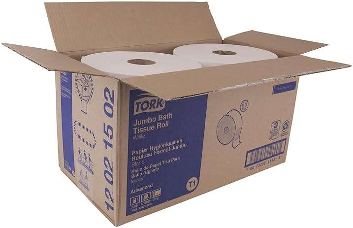 Tork Jumbo Toilet Paper Roll White T1, Advanced, 2-ply, 6 x 1600 feet, 12021502, 6 Count (Pack of 1) - Image 8