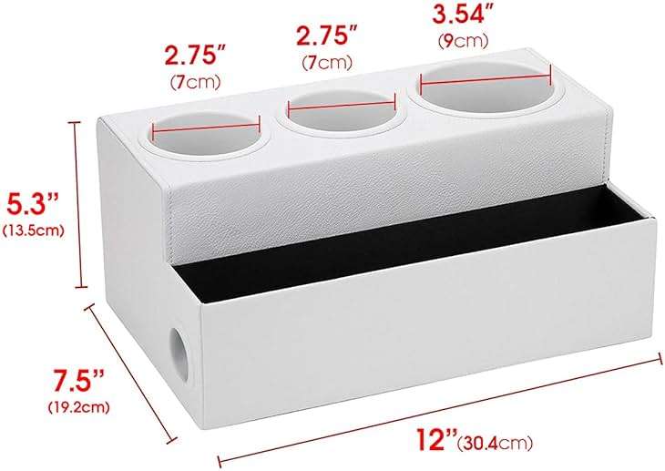 J JACKCUBE DESIGN Hair Tool Organizer Dryer Holder Hair Styling Accessories Organizer Bathroom Storage Countertop with 3 Holes(White) – MK154D - Image 3