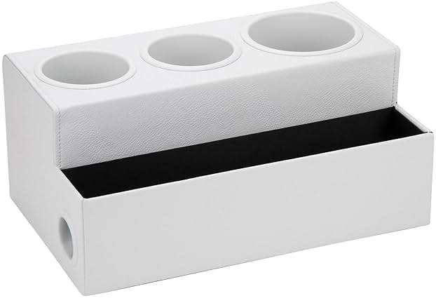 J JACKCUBE DESIGN Hair Tool Organizer Dryer Holder Hair Styling Accessories Organizer Bathroom Storage Countertop with 3 Holes(White) – MK154D - Image 4