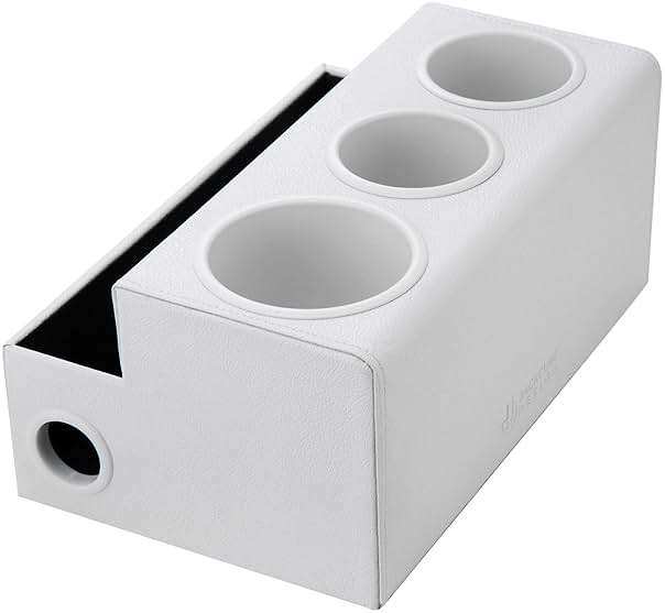 J JACKCUBE DESIGN Hair Tool Organizer Dryer Holder Hair Styling Accessories Organizer Bathroom Storage Countertop with 3 Holes(White) – MK154D - Image 6