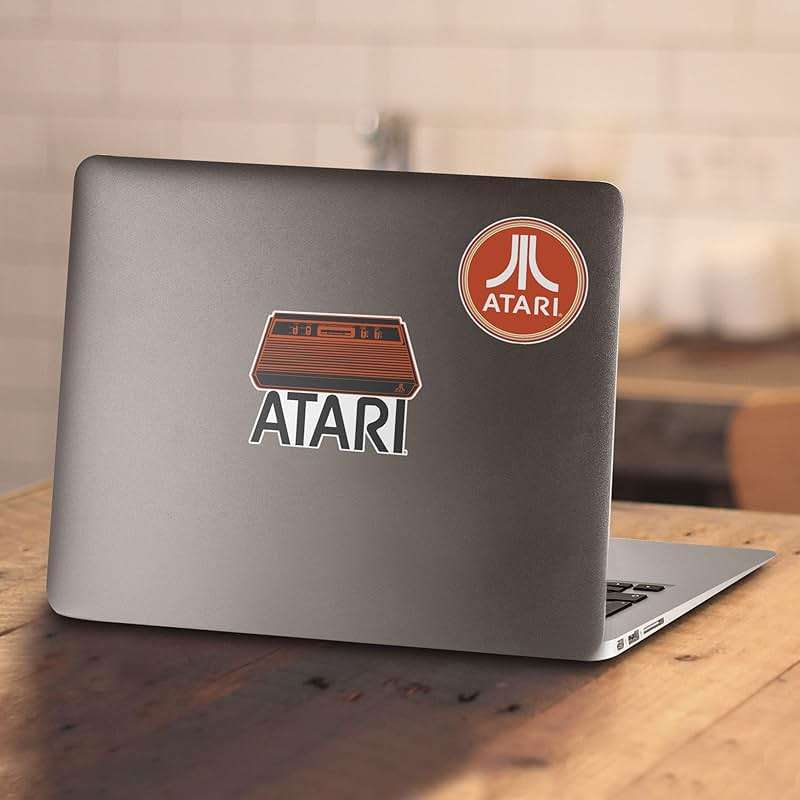 Popfunk Atari Video Game Retro Logo Vintage Gaming Console T Shirt Black Heather - Image 4