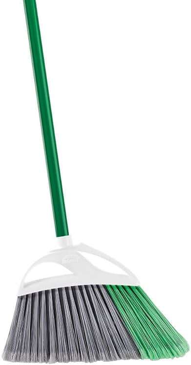 Libman Commercial 205 Large Precision Angle Broom, Steel Handle, 13" Wide, Green and White (Pack of 6) - Image 2
