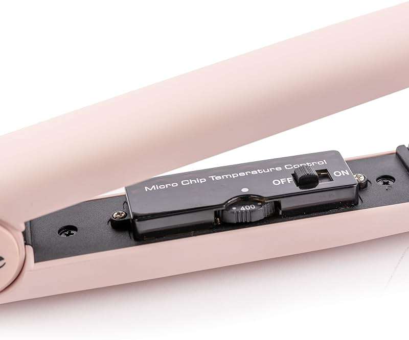 L'ANGE HAIR Aplatir Ceramic 1" Flat Iron | Adjustable Temp & Dual Voltage Hair Straightener | Tourmaline-Infused Plates for Smooth, Frizz-Free Styling | 1 Inch Styling Tool (Blush) - Image 8