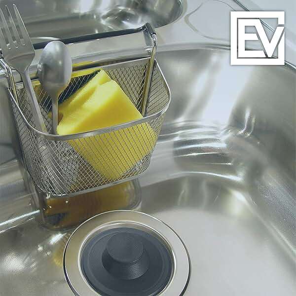 Essential Values Kitchen Sink Stopper - Drain Stopper Kitchen Sink Plug - Black Plastic Cover Cap Compatible with Kohler Insinkerator Waste King & Others - Image 4