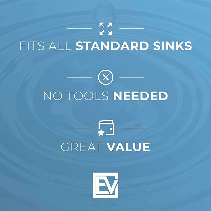 Essential Values Kitchen Sink Stopper - Drain Stopper Kitchen Sink Plug - Black Plastic Cover Cap Compatible with Kohler Insinkerator Waste King & Others - Image 6