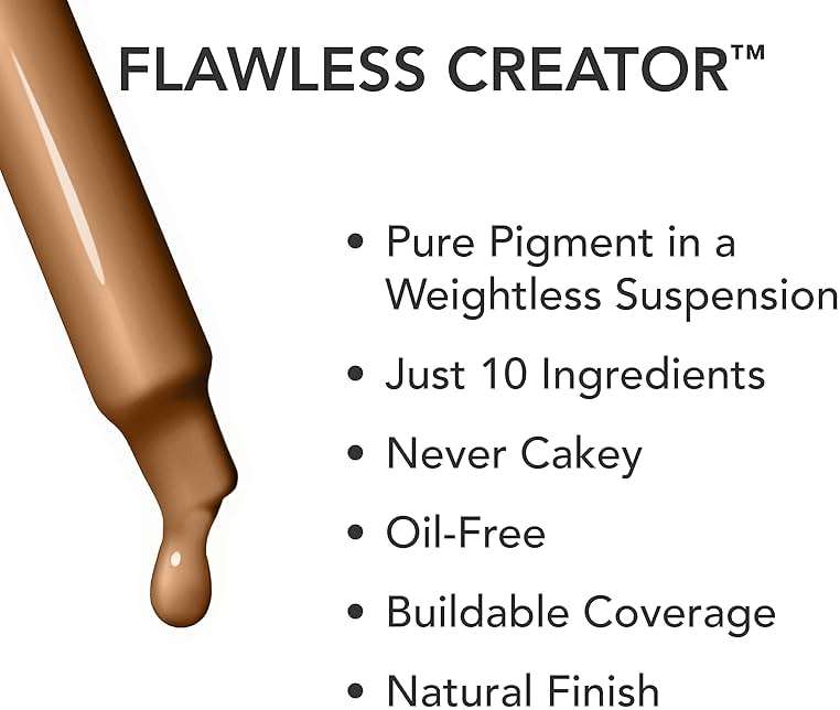 Dermablend Flawless Creator Multi-Use Liquid Foundation Makeup, Full Coverage Lightweight Buildable Foundation, Natural Finish, 1 Fl oz. - Image 3