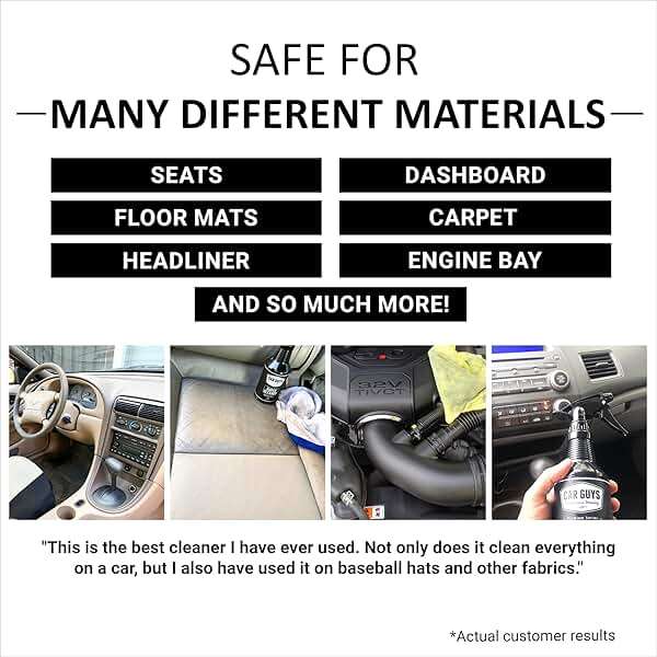 CAR Guys Super Cleaner | Interior Car Cleaner for Tough Stains | Stain Remover for Car Seats, Carpet, Upholstery, & Leather | 18 Oz Kit with Microfiber Towel - Image 4