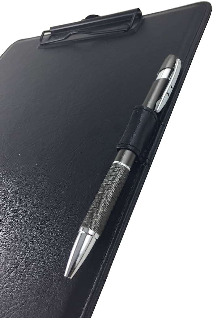 Trade Quest Clipboard Faux Leather Single (Black) - Image 3