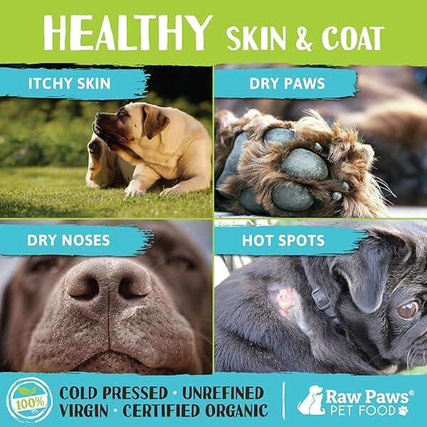 Raw Paws Virgin Organic Coconut Oil for Dogs & Cats, 16-oz - Treatment for Itchy Skin, Dry Nose, Paws - Hot Spot Lotion - Natural Hairball Remedy for Cats - Image 2
